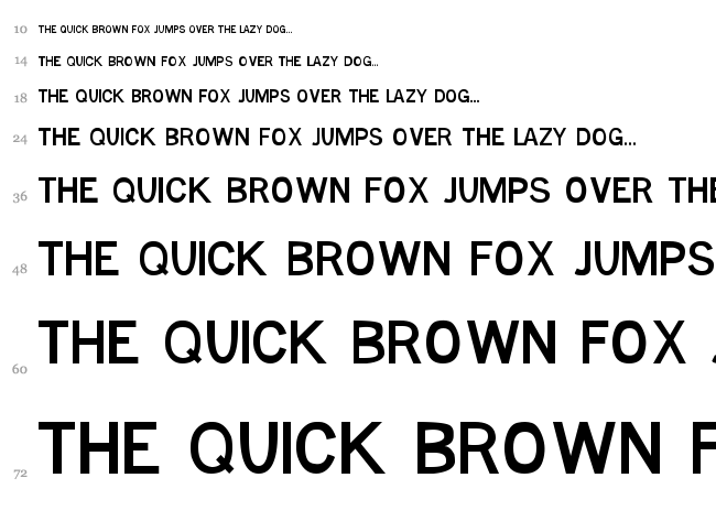 MTF Base font waterfall
